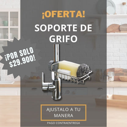 MANTEN TU COCINA SIEMPRE ORGANIZADA CON ESTE INCREIBLE SOPORTE DE GRIFO