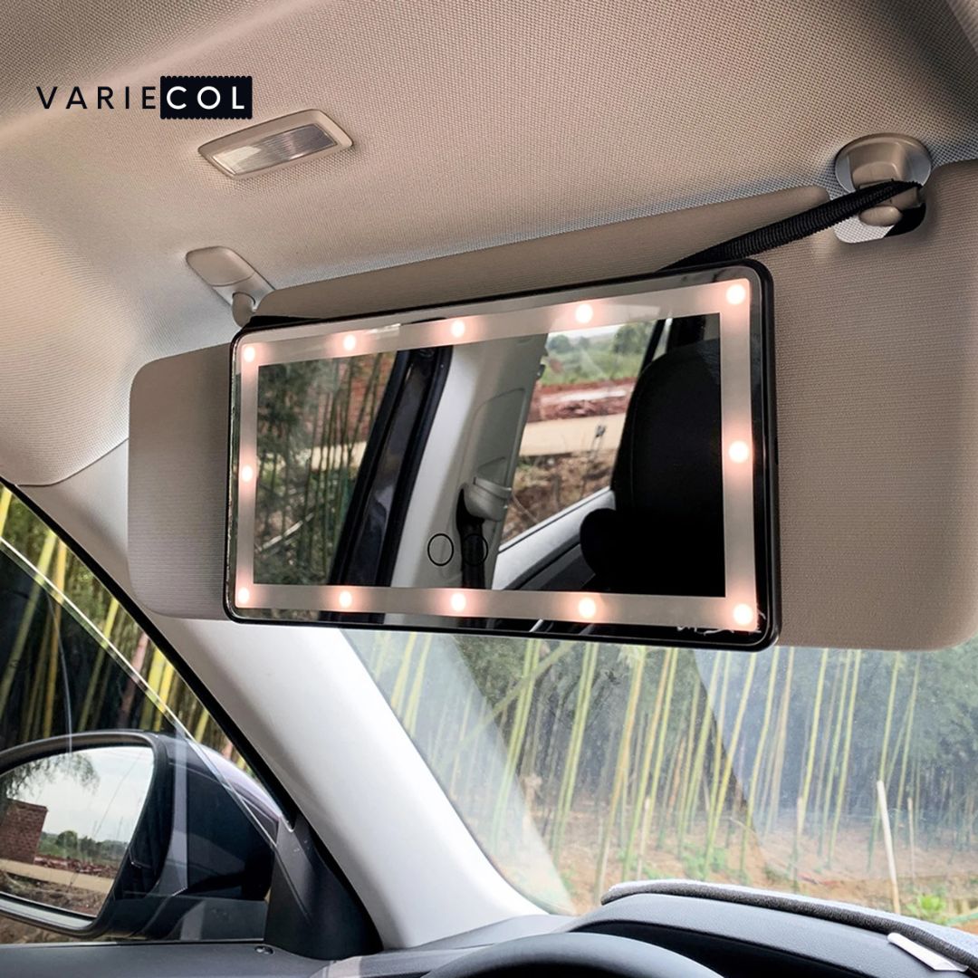 HERMOSO ESPEJO DE CARRO CON LUZ GRADUAL