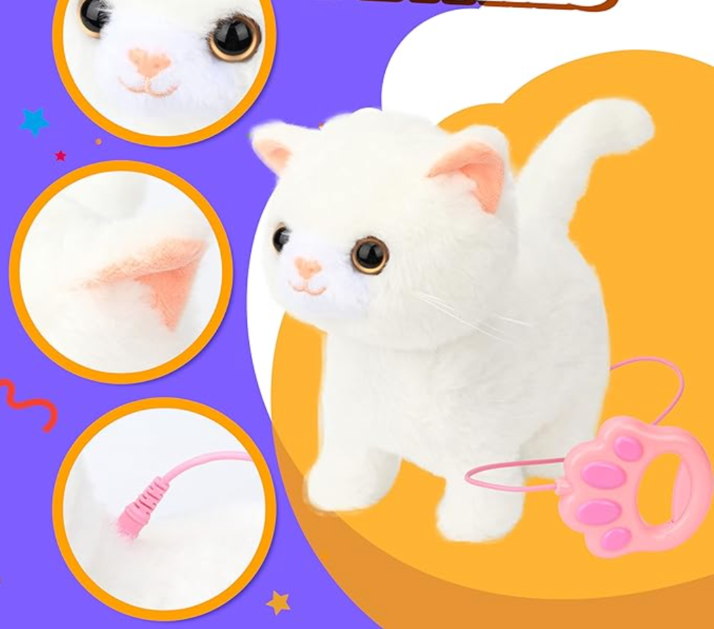 Gatito caminante con correa a control remoto