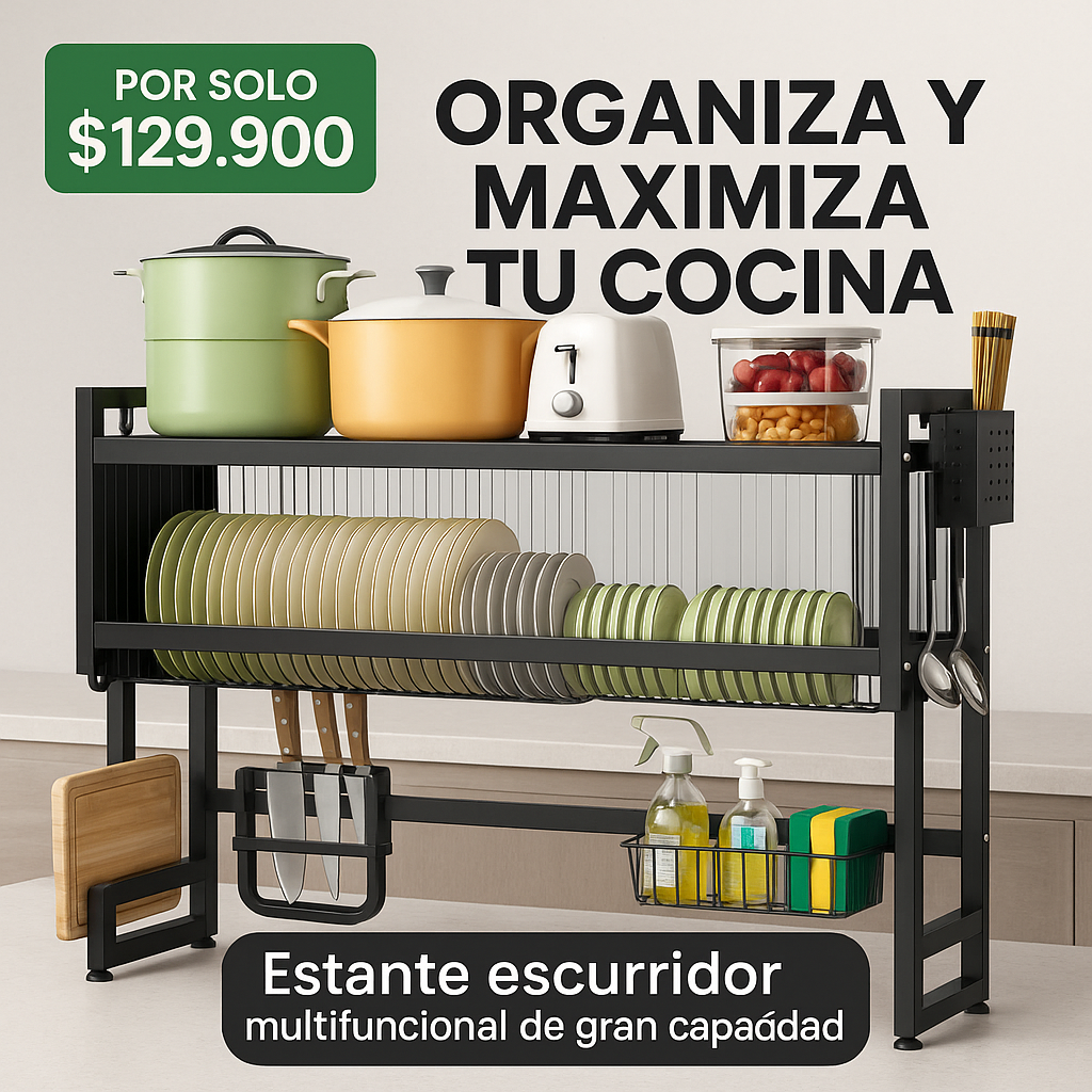 Tu cocina más limpia que nunca - ESCURRIDOR DE PLATOS.