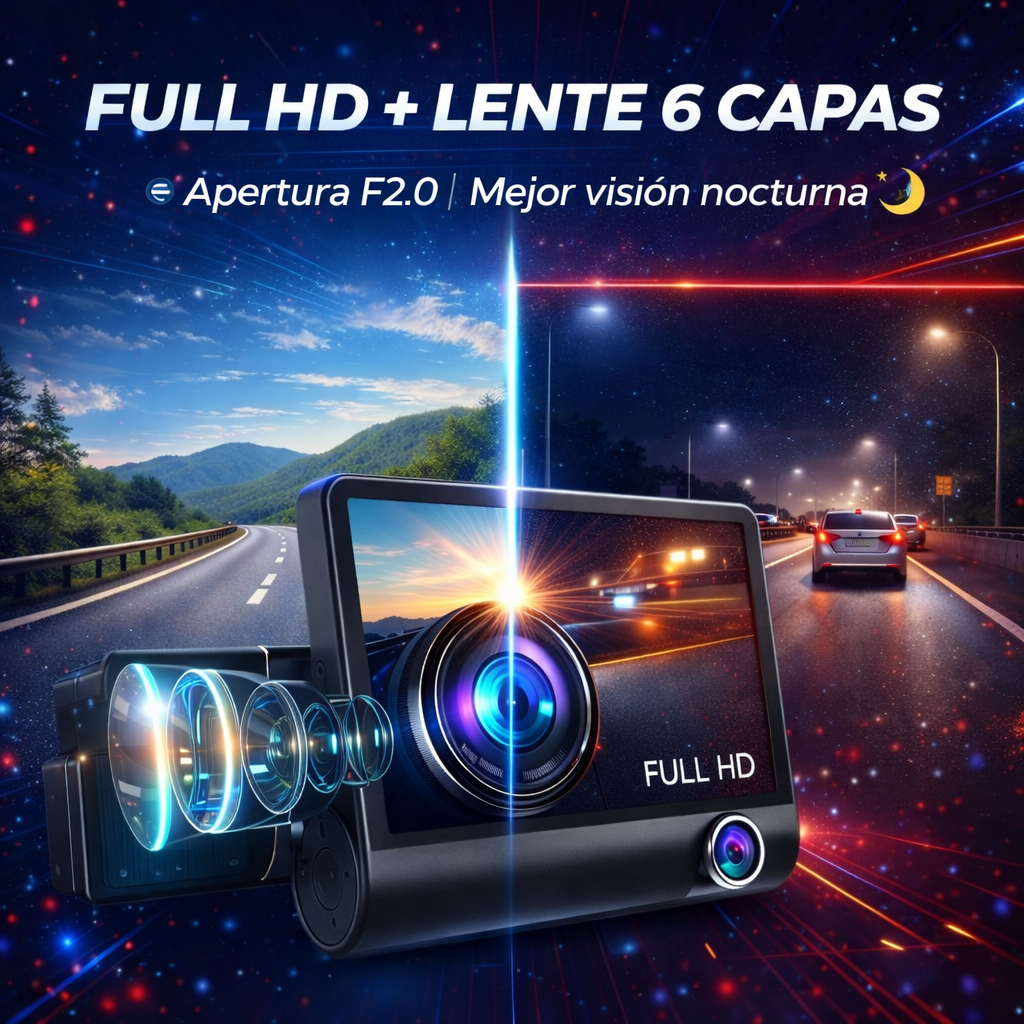Triple protección en un solo dispositivo con el Visionroad Mirror Dvr