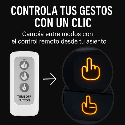 Señaliza, agradece o diviértete con tu Letrero LED de Mano Ámbar - LETRERO DE CARRO