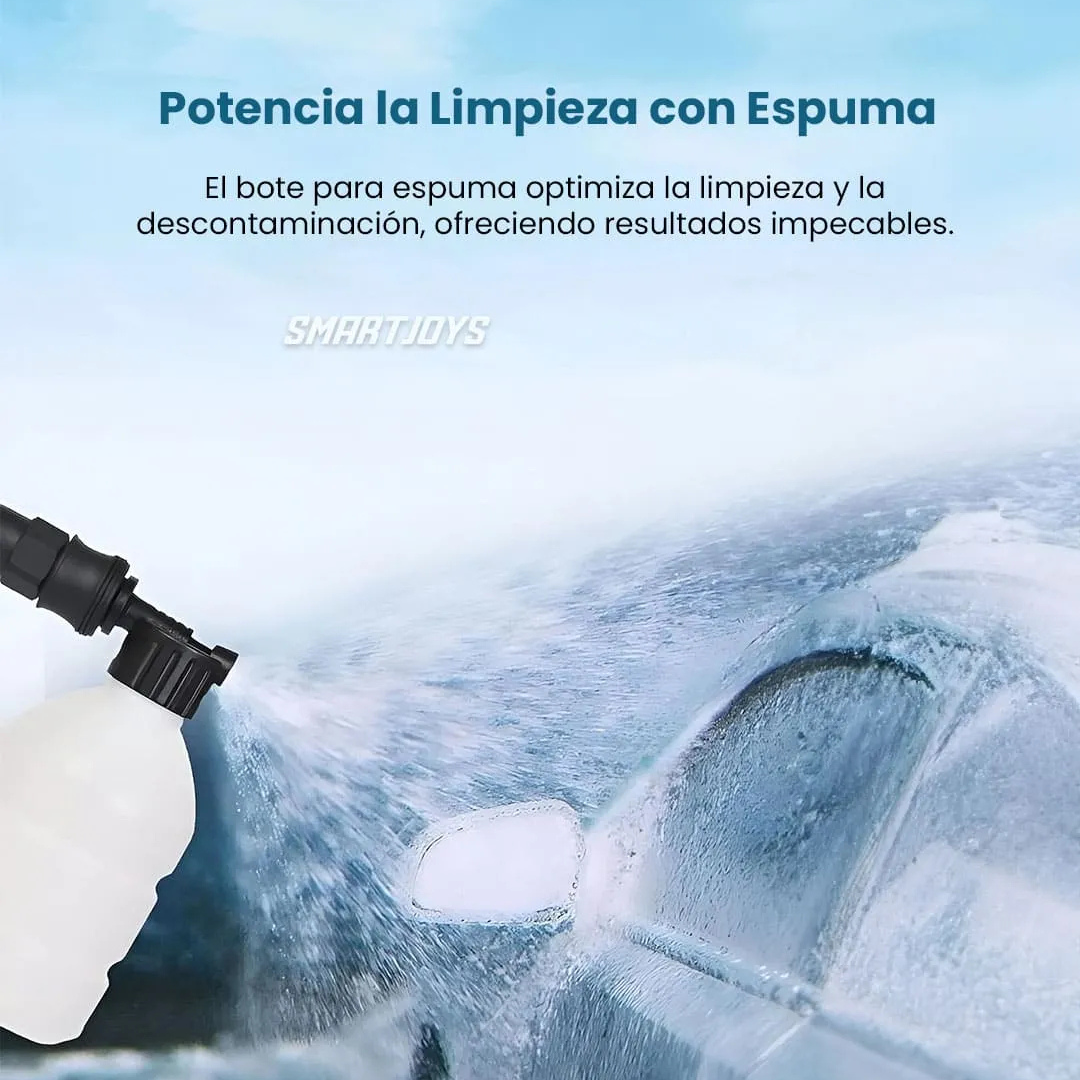 Hidrolavadora Portátil Inalámbrica 48V 2 Baterías – Boquilla 6 en 1 Incorporada