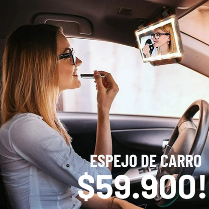 El espejo led que toda mujer necesita en su auto