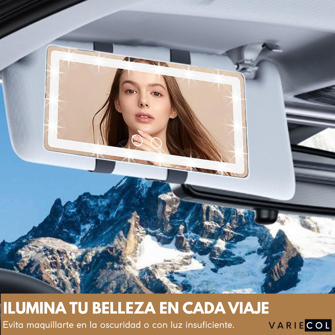 El espejo led que toda mujer necesita en su auto