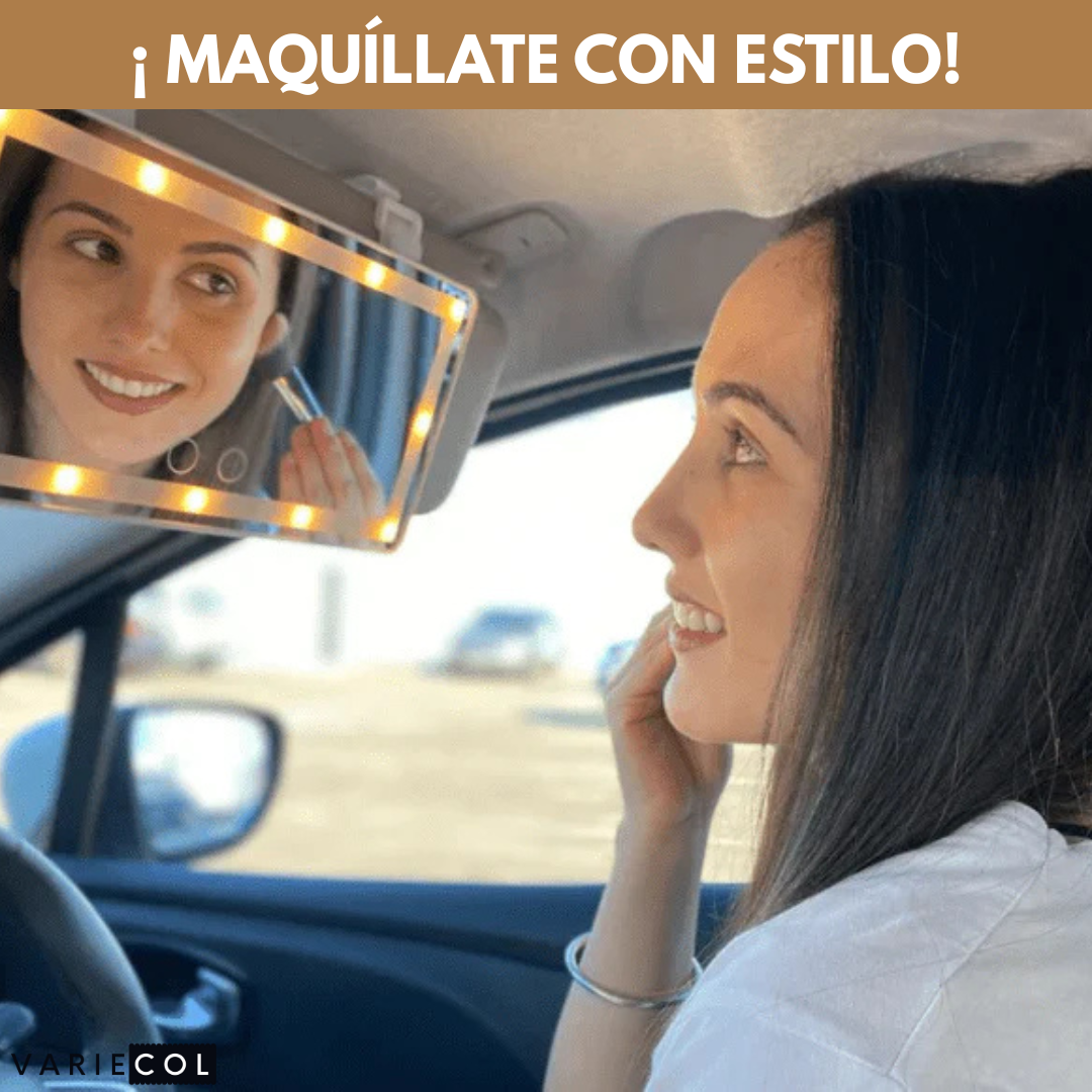 El espejo led que toda mujer necesita en su auto